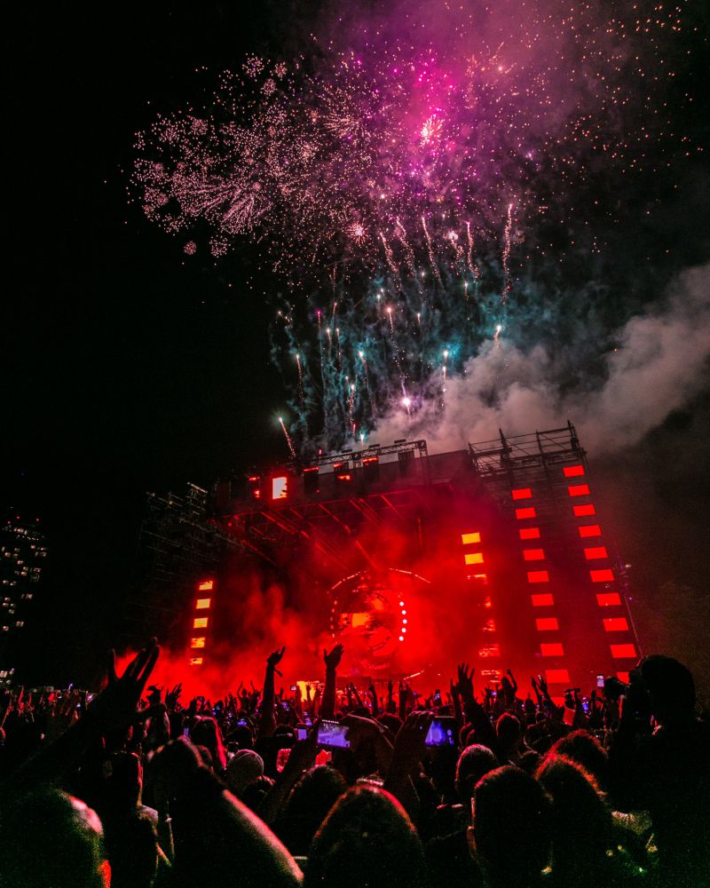 Party with fireworks